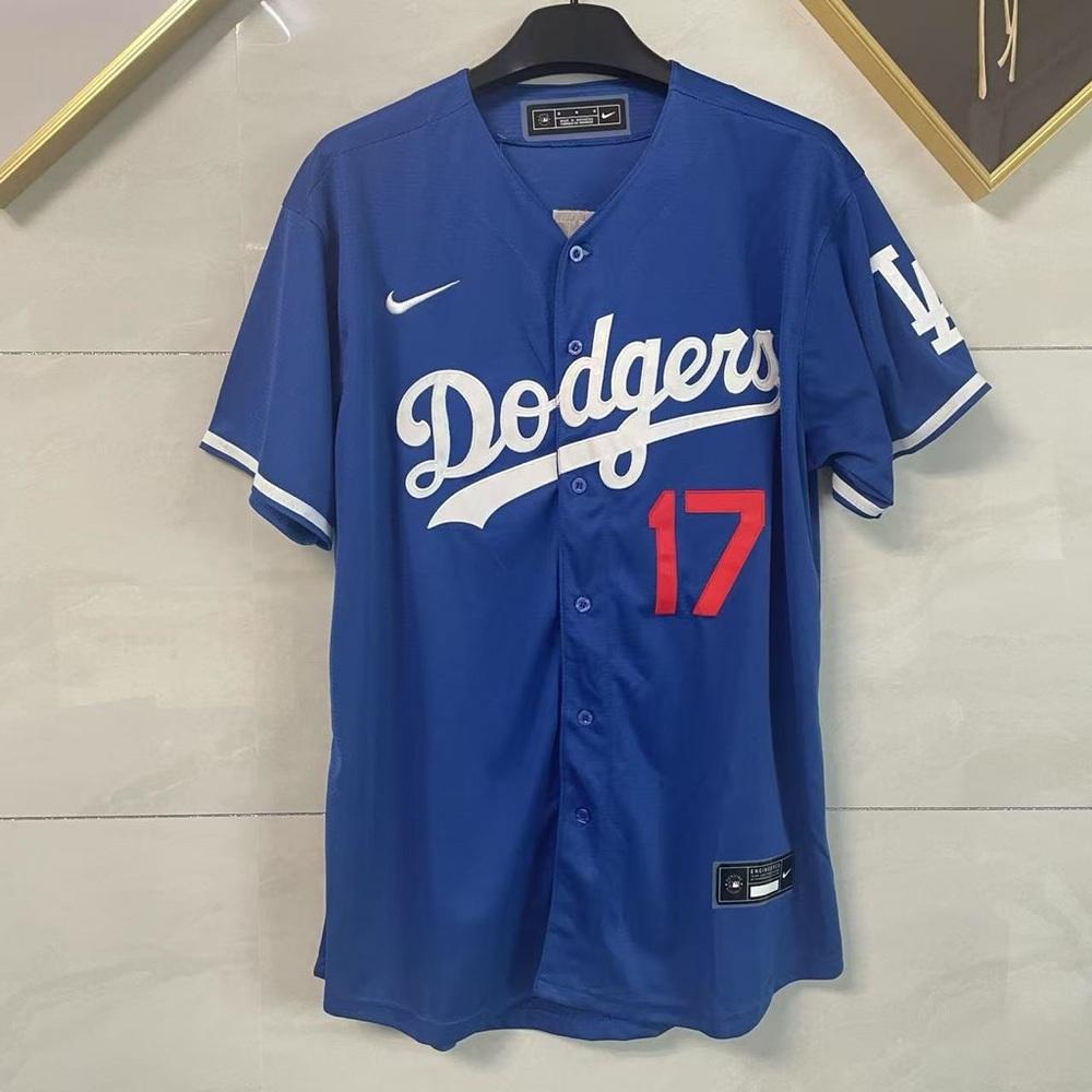 MLB Los Angeles Dodgers #17 Shohei Ohtani Blue Jersey